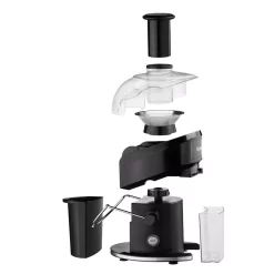 Juicers Cuisinart Compact 16 Fl. Oz. Black Masticating Juicer With Recipe Booklet And Cleaning Brush -MegaChef Sales Shop black cuisinart juicers cje 500 1f 1000