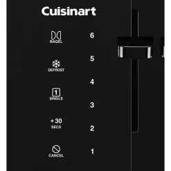 Toasters Cuisinart Touchscreen 4-Slice Black Wide Slot Toaster -MegaChef Sales Shop black cuisinart pop up toasters cpt t40 1f 1000