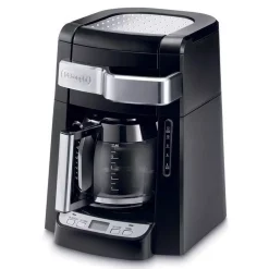 Coffee Makers DeLonghi 12-Cup Black Drip Coffee Maker With Glass Carafe And Automatic Shut-Off