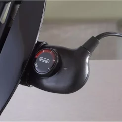 Electric Skillets & Indoor Grills DeLonghi Perfecto Healthy 192 Sq. In. Black Aluminum Indoor Grill With Lid -MegaChef Sales Shop black delonghi indoor grills bg24 1f 1000