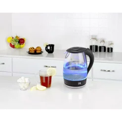 Electric Kettles KALORIK 7-Cup Black Stainless Steel Cordless Electric Kettle With Automatic Shut-off -MegaChef Sales Shop black glass stainless kalorik electric kettles jk 42458 bk 4f 1000