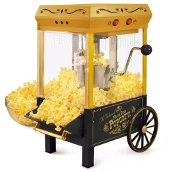 Popcorn Machines Nostalgia 390 W 2.5 Oz. Black Kettle Popcorn Maker With Lighted Interior -MegaChef Sales Shop black gold nostalgia popcorn machines kpm528 c3 1000