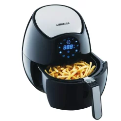 Air Fryers GoWISE USA 3.7 Qt. Digital Touchscreen Air Fryer With Recipe Book -MegaChef Sales Shop black gowise usa air fryers gw22621 76 1000