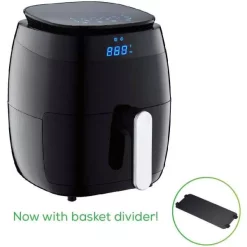 Air Fryers GoWISE USA 5 Qt. Black Air Fryer With Duo Touchscreen Display -MegaChef Sales Shop black gowise usa air fryers gw22821 s fa 1000