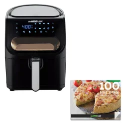 Air Fryers GoWISE USA 4 Qt. Black Electric Air Fryer With See Through Window And 8-Presets