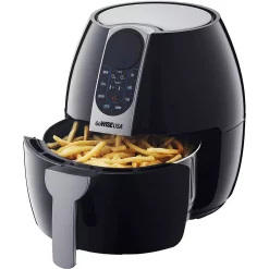 Air Fryers GoWISE USA 5.0 Qt. Black Electric Air Fryer With 8-Presets With Recipe Book -MegaChef Sales Shop black gowise usa air fryers gw22958 4f 1000