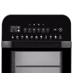 Air Fryers GoWISE USA 1600-Watts 12.7 Qt. Black Air Fryer Oven With Rotisserie, Dehydrator And 11-Cooking Presets -MegaChef Sales Shop black gowise usa air fryers gw44803 4f 1000