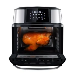 Food Processing GoWISE USA 5-Tray Black/Stainless Steel Food Dehydrator With Stainless Steel Trays, Rotisserie Function, And Air Fryer Function -MegaChef Sales Shop black gowise usa dehydrators gw66100 fa 1000