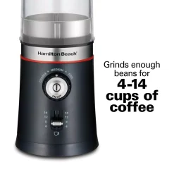 Coffee Makers Hamilton Beach Custom Grind 5 Oz. Black Blade Coffee Grinder -MegaChef Sales Shop black hamilton beach coffee grinders 80393 1f 1000