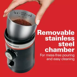 Coffee Makers Hamilton Beach Custom Grind 5 Oz. Black Blade Coffee Grinder -MegaChef Sales Shop black hamilton beach coffee grinders 80393 4f 1000