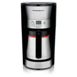 Coffee Makers Hamilton Beach 10-Cup Black And Stainless Steel Drip Coffee Maker With Thermal Carafe -MegaChef Sales Shop black hamilton beach coffee makers 46896 4f 1000