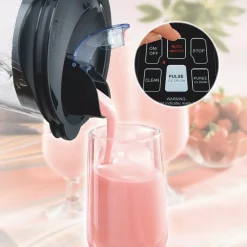 Blenders Hamilton Beach 40 Oz. 2-Speed Black Glass Smoothie Smart Blender -MegaChef Sales Shop black hamilton beach countertop blenders 56207 31 1000