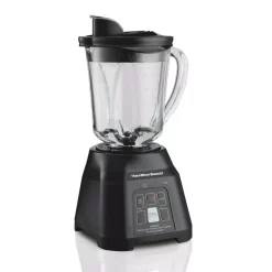Blenders Hamilton Beach 40 Oz. 2-Speed Black Glass Smoothie Smart Blender