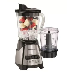 Blenders Hamilton Beach 40 Oz. 12-Speed Black And Stainless Steel Blender With Food Chopper Jar