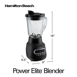 Blenders Hamilton Beach Power Elite 40 Oz. 5-Speed Black Blender -MegaChef Sales Shop black hamilton beach countertop blenders 58175 66 1000