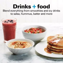 Blenders Hamilton Beach Multiblend 52 Oz. 6-Speed Black Countertop Blender With Glass Jar And Travel Jar And Food Chopper -MegaChef Sales Shop black hamilton beach countertop blenders 58242 1f 1000