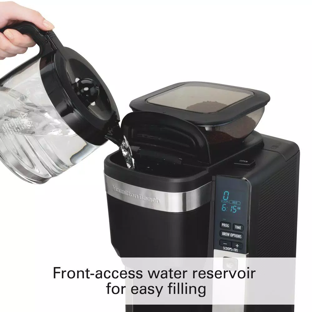 Coffee Makers Hamilton Beach 12-Cup Black Auto Grounds Dispensing Coffee Maker 8 Coffee Makers Hamilton Beach 12-Cup Black Auto Grounds Dispensing Coffee Maker - Image 8