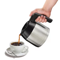 Coffee Makers Hamilton Beach 8-Cup Black Programmable Coffee Maker With Thermal Carafe -MegaChef Sales Shop black hamilton beach drip coffee makers 46240 31 1000