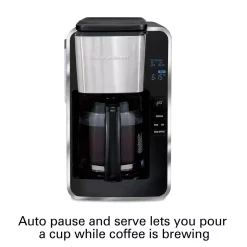 Coffee Makers Hamilton Beach 12-Cup Black Programmable Easy Access Deluxe Coffee Maker -MegaChef Sales Shop black hamilton beach drip coffee makers 46320 1f 1000
