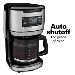 Coffee Makers Hamilton Beach 14-Cup Black Programmable Front-Fill Coffee Maker -MegaChef Sales Shop black hamilton beach drip coffee makers 46390 76 1000