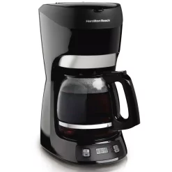 Coffee Makers Hamilton Beach 12-Cup Black With Digital Clock Drip Coffeemaker With Digital Clock -MegaChef Sales Shop black hamilton beach drip coffee makers 49467 44 1000