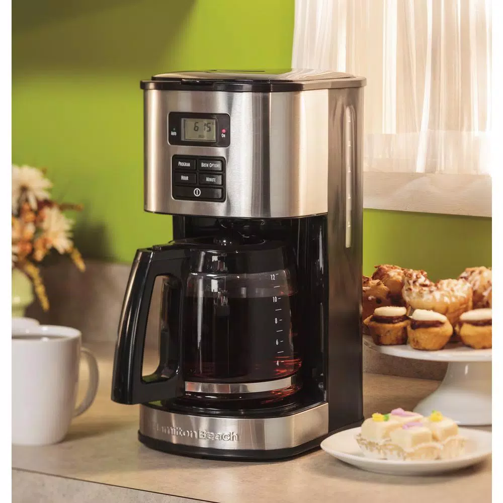 Coffee Makers Hamilton Beach 12-Cup Black Programmable Coffee Maker With Automatic Shut-Off 2 Coffee Makers Hamilton Beach 12-Cup Black Programmable Coffee Maker With Automatic Shut-Off - Image 2