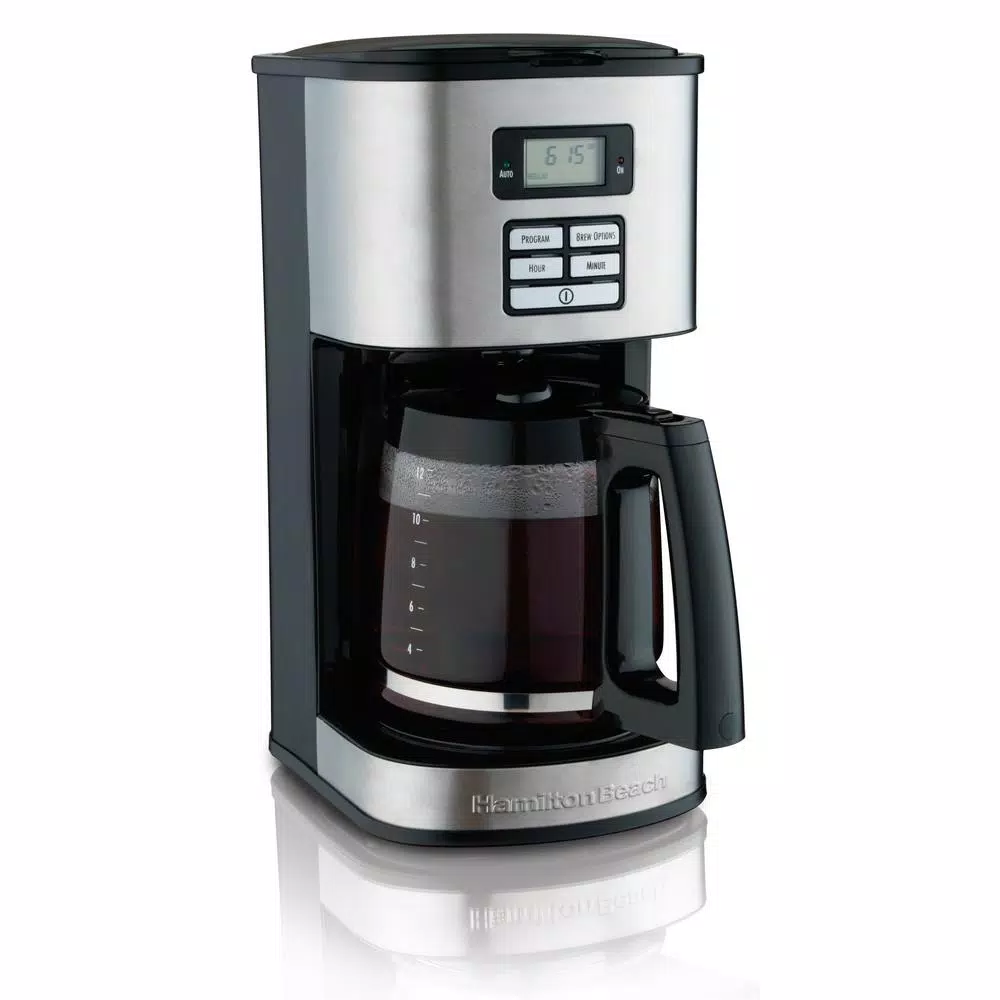 Coffee Makers Hamilton Beach 12-Cup Black Programmable Coffee Maker With Automatic Shut-Off 1 Coffee Makers Hamilton Beach 12-Cup Black Programmable Coffee Maker With Automatic Shut-Off