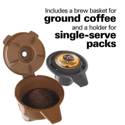 Coffee Makers Hamilton Beach Flex Brew 2-Way 10-Cup Black Drip Coffee Maker With Thermal Carafe -MegaChef Sales Shop black hamilton beach drip coffee makers 49966 44 1000