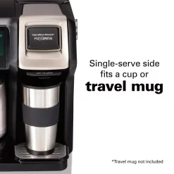 Coffee Makers Hamilton Beach Flex Brew 2-Way 10-Cup Black Drip Coffee Maker With Thermal Carafe -MegaChef Sales Shop black hamilton beach drip coffee makers 49966 4f 1000