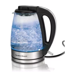 Electric Kettles Hamilton Beach 7-Cup Black Glass Kettle Electric -MegaChef Sales Shop black hamilton beach electric kettles 40865 4f 1000