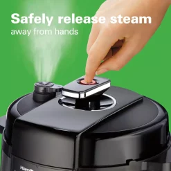 Cookers Hamilton Beach Multi-Function 6 Qt. Black Electric Pressure Cooker -MegaChef Sales Shop black hamilton beach electric pressure cookers 34501 4f 1000