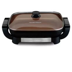 Electric Skillets & Indoor Grills Hamilton Beach Durathon Ceramic 180 In. Black Electric Skillet With Removable Pan