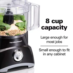 Food Processing Hamilton Beach 8-Cup 2-Speed Black Food Processor And Vegetable Chopper -MegaChef Sales Shop black hamilton beach food processors 70740 76 1000