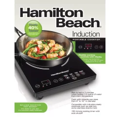 Food Warmers Hamilton Beach Single Burner 10 In. Black Induction Cooktop -MegaChef Sales Shop black hamilton beach hot plates 34104 1f 1000