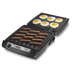 Electric Skillets & Indoor Grills Hamilton Beach 3-in-1 Black Multi Grill -MegaChef Sales Shop black hamilton beach indoor grills 25600 c3 1000