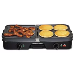Electric Skillets & Indoor Grills Hamilton Beach 3 In 1 180 Sq. In. Black Indoor Grill With Removable Grids -MegaChef Sales Shop black hamilton beach indoor grills 38546 44 1000