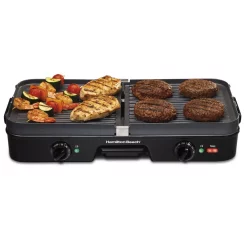 Electric Skillets & Indoor Grills Hamilton Beach 3 In 1 180 Sq. In. Black Indoor Grill With Removable Grids -MegaChef Sales Shop black hamilton beach indoor grills 38546 4f 1000