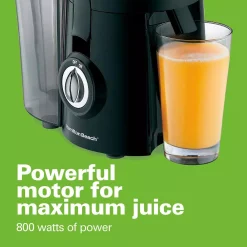 Juicers Hamilton Beach Big Mouth 800-Watt 10 Oz. Black Centrifugal Juice Extractor -MegaChef Sales Shop black hamilton beach juicers 67601 4f 1000