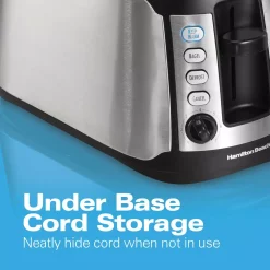 Toasters Hamilton Beach 4-Slice Black Long Slot Toaster -MegaChef Sales Shop black hamilton beach pop up toasters 24810 c3 1000