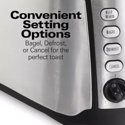 Toasters Hamilton Beach 4-Slice Black Long Slot Toaster -MegaChef Sales Shop black hamilton beach pop up toasters 24810 fa 1000