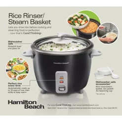 Cookers Hamilton Beach 16-Cup Black Rice Cooker -MegaChef Sales Shop black hamilton beach rice cookers 37517 44 1000