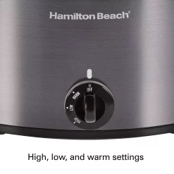 Cookers Hamilton Beach 10 Qt. Black Slow Cooker With Folding Handles -MegaChef Sales Shop black hamilton beach slow cookers 33191 44 1000