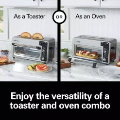 Toasters Hamilton Beach Toastation 1300 W 2-Slice Black And Gray Toaster Oven With Top Toasting Slot -MegaChef Sales Shop black hamilton beach toaster ovens 22723 1f 1000