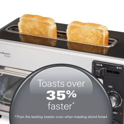 Toasters Hamilton Beach Toastation 1300 W 2-Slice Black And Gray Toaster Oven With Top Toasting Slot -MegaChef Sales Shop black hamilton beach toaster ovens 22723 44 1000