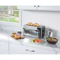 Toasters Hamilton Beach Toastation 1300 W 2-Slice Black And Gray Toaster Oven With Top Toasting Slot -MegaChef Sales Shop black hamilton beach toaster ovens 22723 4f 1000