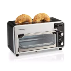 Toasters Hamilton Beach Toastation 1300 W 2-Slice Black And Gray Toaster Oven With Top Toasting Slot -MegaChef Sales Shop black hamilton beach toaster ovens 22723 c3 1000