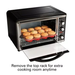 Toasters Hamilton Beach 1500-Watt 12-Slice Black Countertop Toaster Oven With Convection And Rotisserie 12 Toasters Hamilton Beach 1500-Watt 12-Slice Black Countertop Toaster Oven With Convection And Rotisserie -MegaChef Sales Shop black hamilton beach toaster ovens 31100d 4f 1000