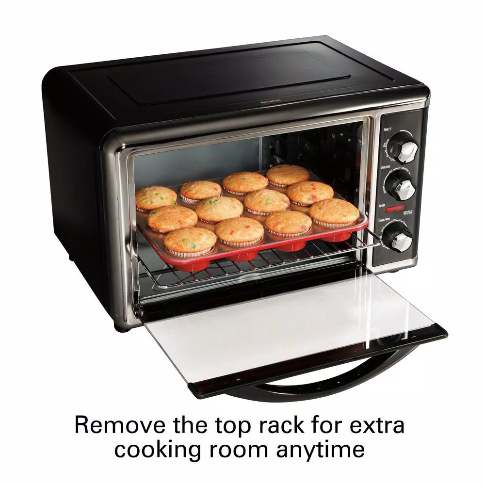 Toasters Hamilton Beach 1500-Watt 12-Slice Black Countertop Toaster Oven With Convection And Rotisserie 5 Toasters Hamilton Beach 1500-Watt 12-Slice Black Countertop Toaster Oven With Convection And Rotisserie - Image 5