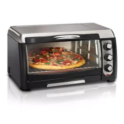 Toasters Hamilton Beach 6 Slice Easy Clean Black Toaster Oven