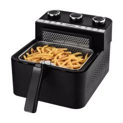 Deep Fryers KALORIK 3.5 Qt. Black 2-in-1 Deep And Air Fryer -MegaChef Sales Shop black kalorik deep fryers ft 45417 bk 1f 1000